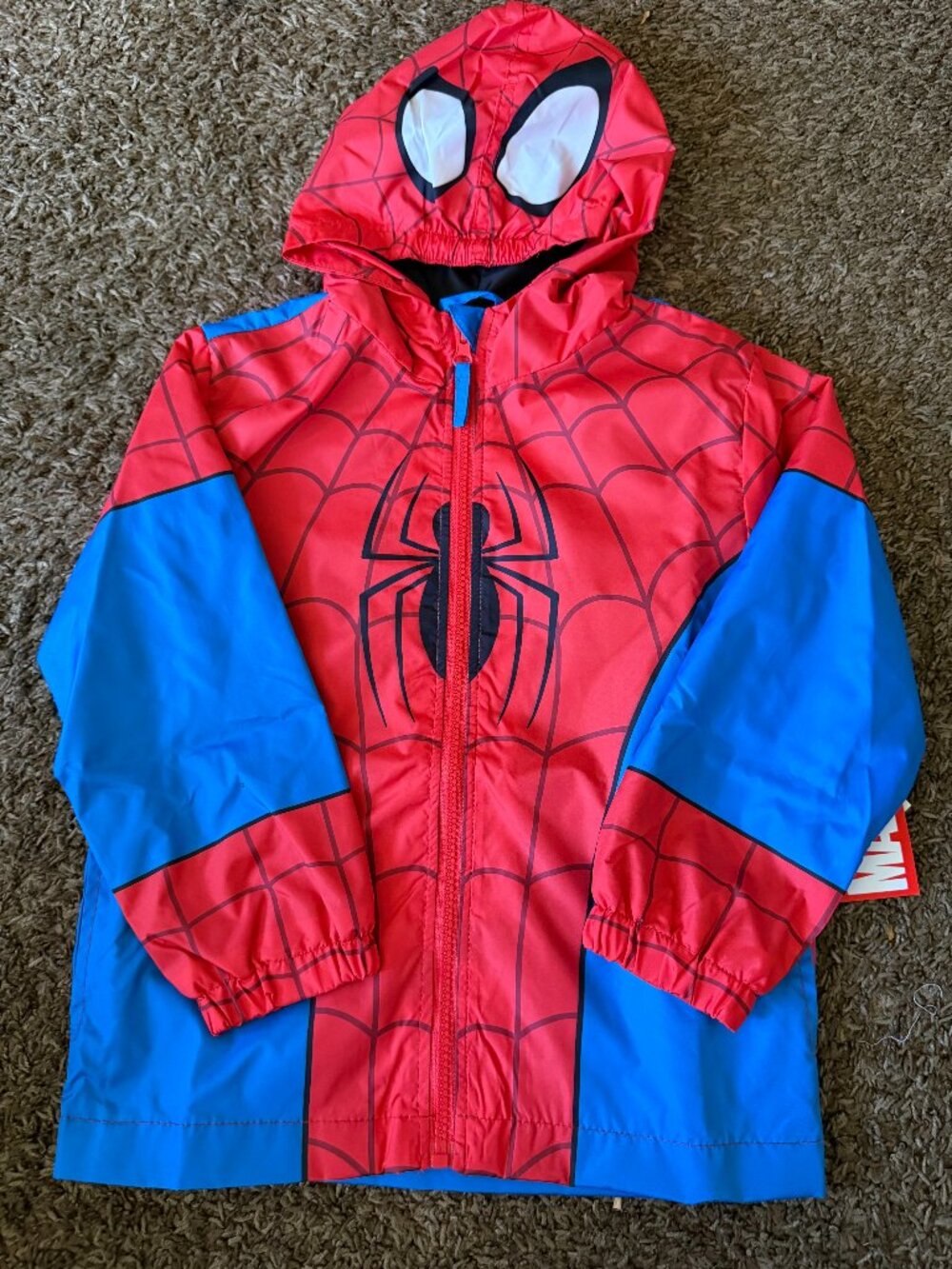 Spiderman windbreaker jacket size 5T NWT
